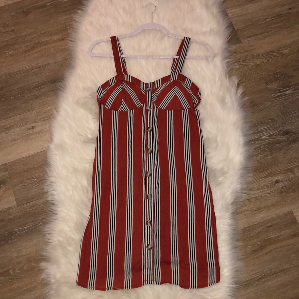 Red stripped dress